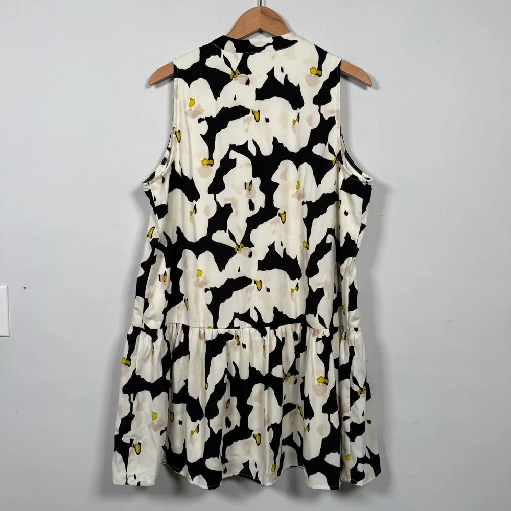 Nine West Button Front Ruffle Hem Dress, Size XL - Picture 6 of 11